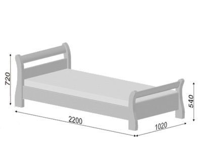 размеры кровати Estella Diana