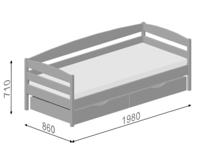 размеры кровати Estella Note Plus