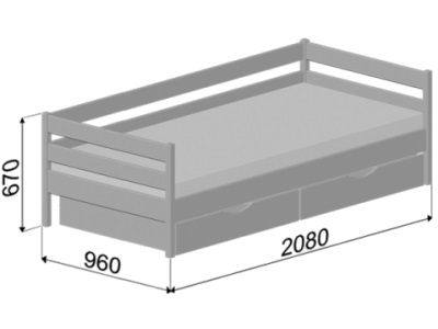 размеры кровати Estella Note