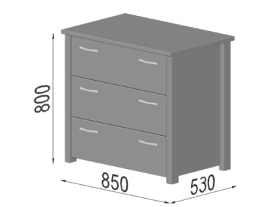 размеры комода Estella Tessa