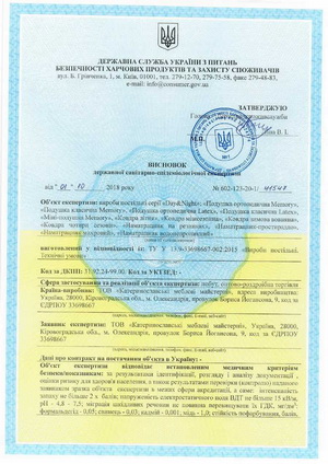 сертификат соответствия на матрасы: СЭС_Day&Night_podushki_odeyala_00001